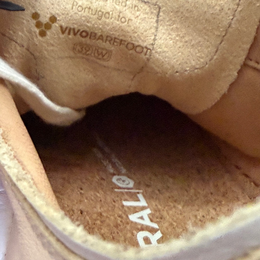 Vivobarefoot Womens Primus Lux Leather Barefoot Sneakers 39 White Tan Minimalist - Picture 4 of 8